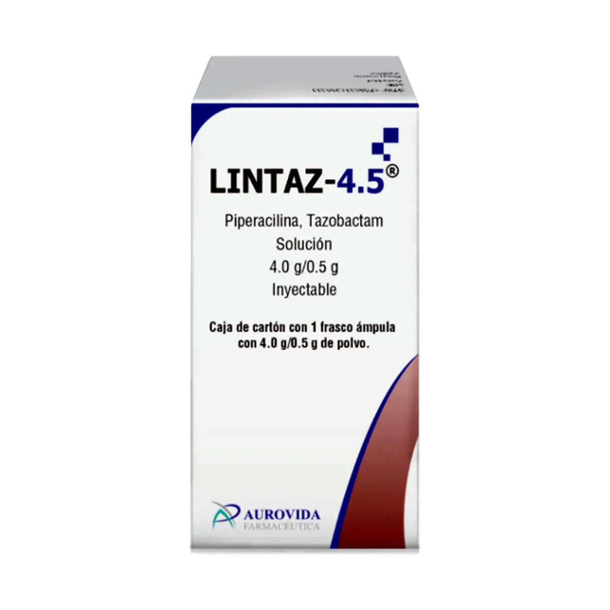 Lintaz Piperacilina / Tazobactam 4 g / 0.5 g, frasco ámpula con 4 g / 0.5 g