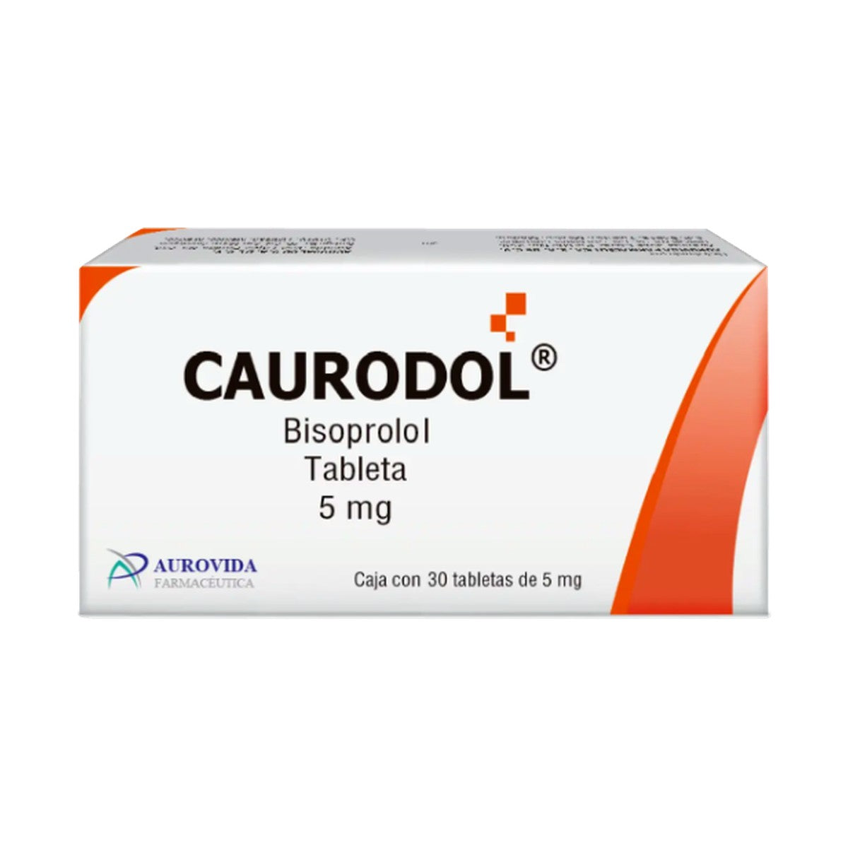Caurodol Bisoprolol 5 mg, caja con 30 tabletas