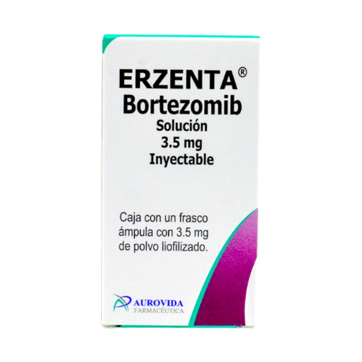 Erzenta Bortezomib 3.5 mg, caja con 1 frasco ámpula