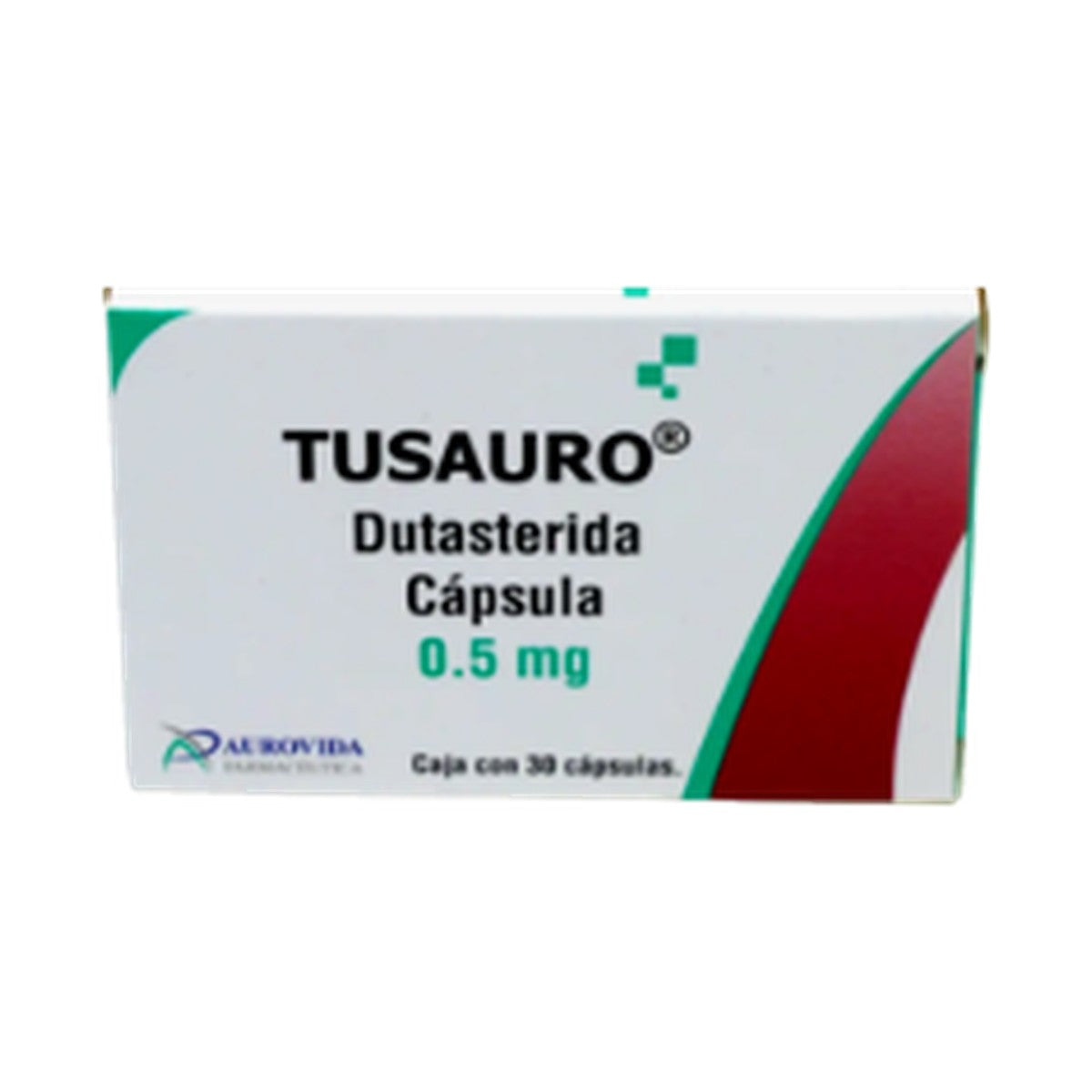 Tusauro Dutasterida 0.5 mg, caja con 30 cápsulas